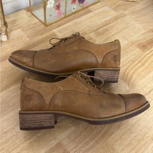 Timberland Brown Leather Lace Up Mules Size 8.5 Classic Casual Streetwear Retro